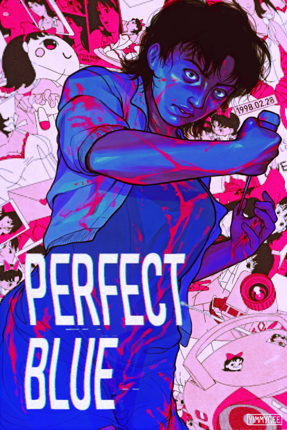 PERFECT BLUE VIRTUAL MIMA 11" X 17" ART PRINT