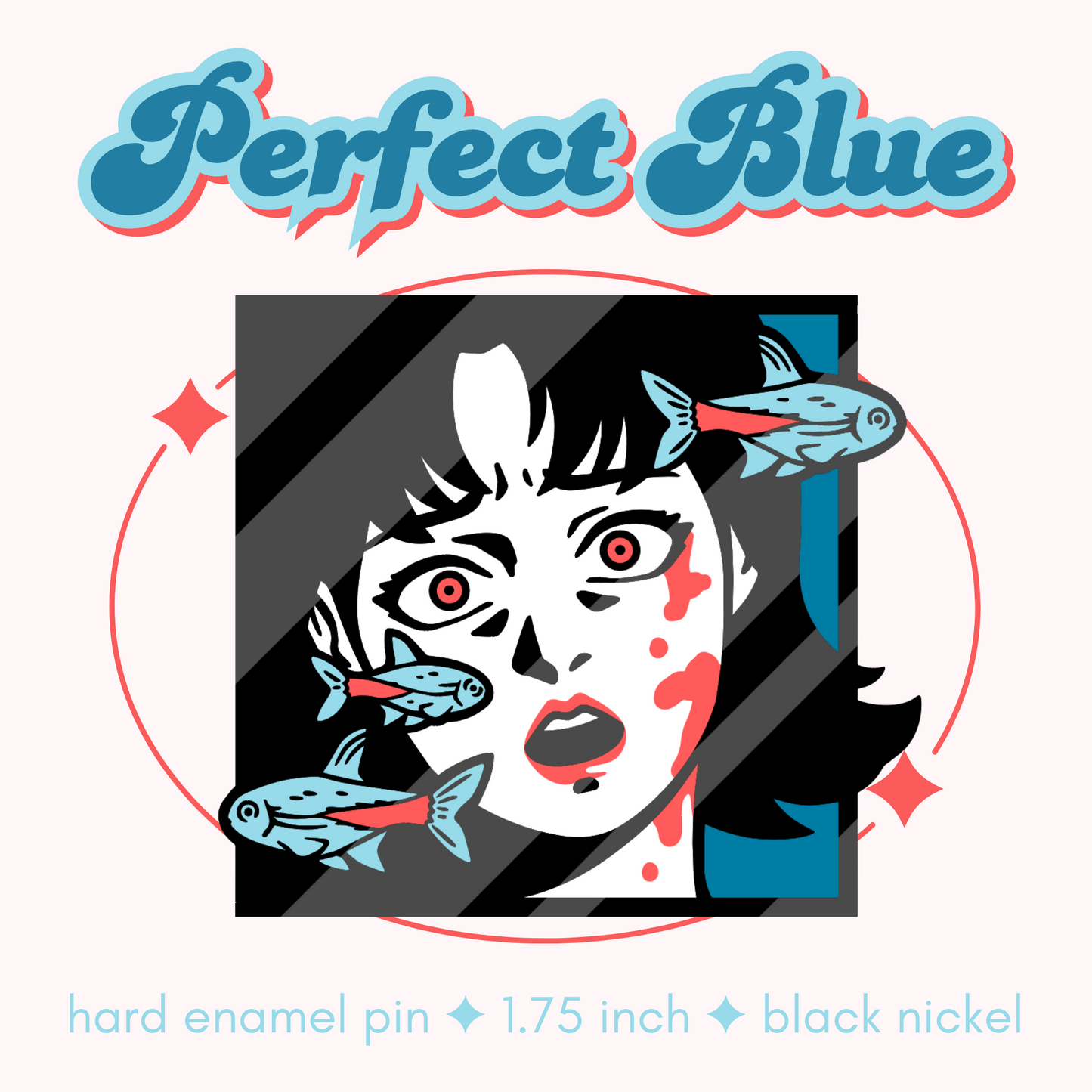 PERFECT BLUE ENAMEL PINS